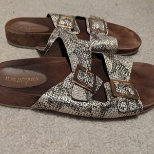 Used Ilse Jacobsen Snakeprint Sandals Size 9 🐍